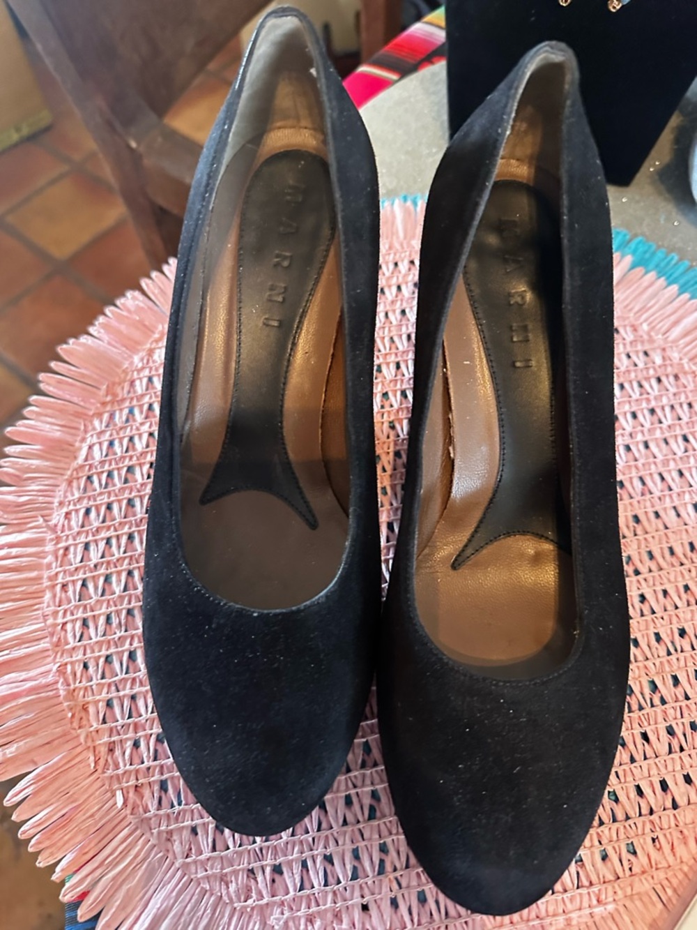 Suede Marni Black Heels